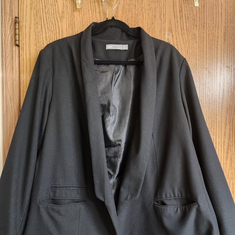 ASOS Black Jacket with Satin Detail
